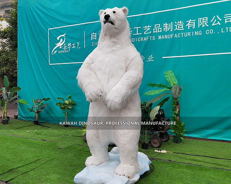 自然館展覽仿真電動動物模型-仿真北極熊