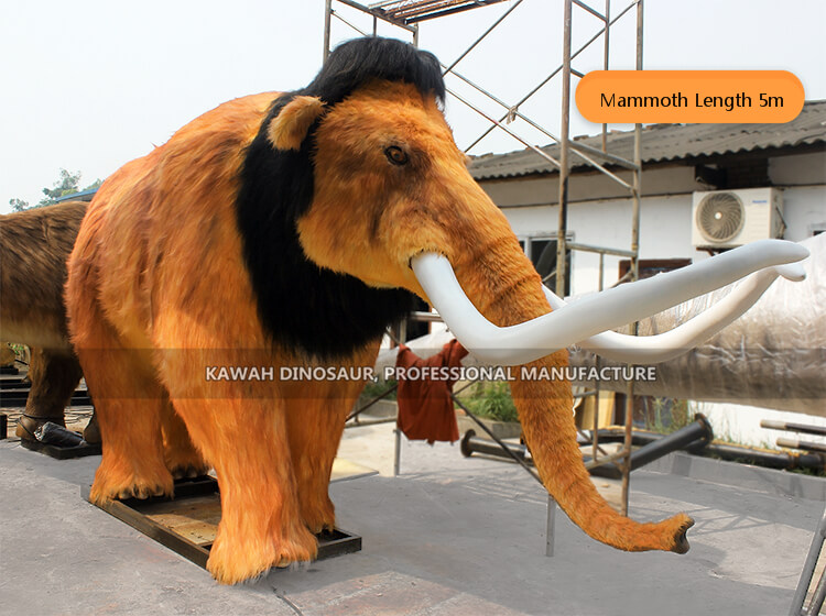 造型生動景區公園冰河世紀動物猛犸象毛絨模型