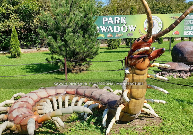 自然公園人造巨型昆蟲蜈蚣模型