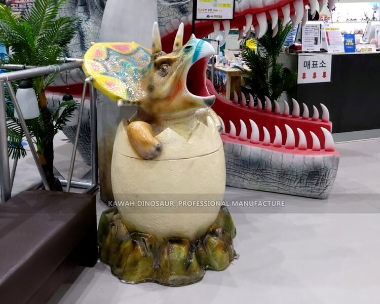 恐龍園玻璃鋼恐龍垃圾桶