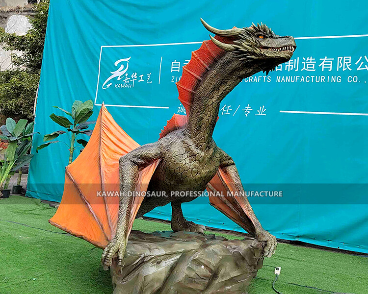 為展覽定制逼真的仿真西方龍
